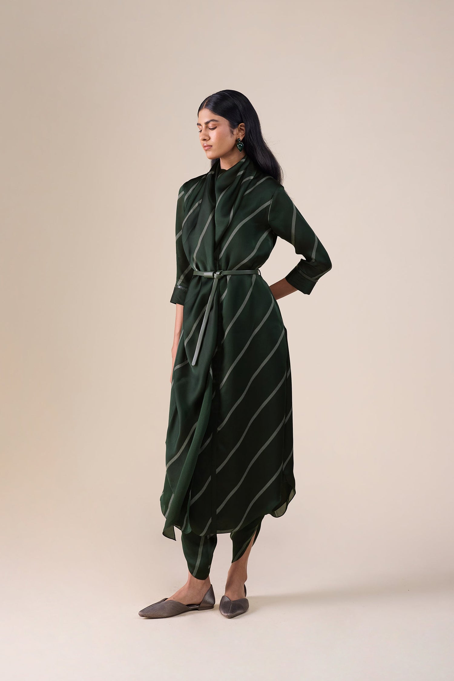   Organza Zeba Tunic Set – Green