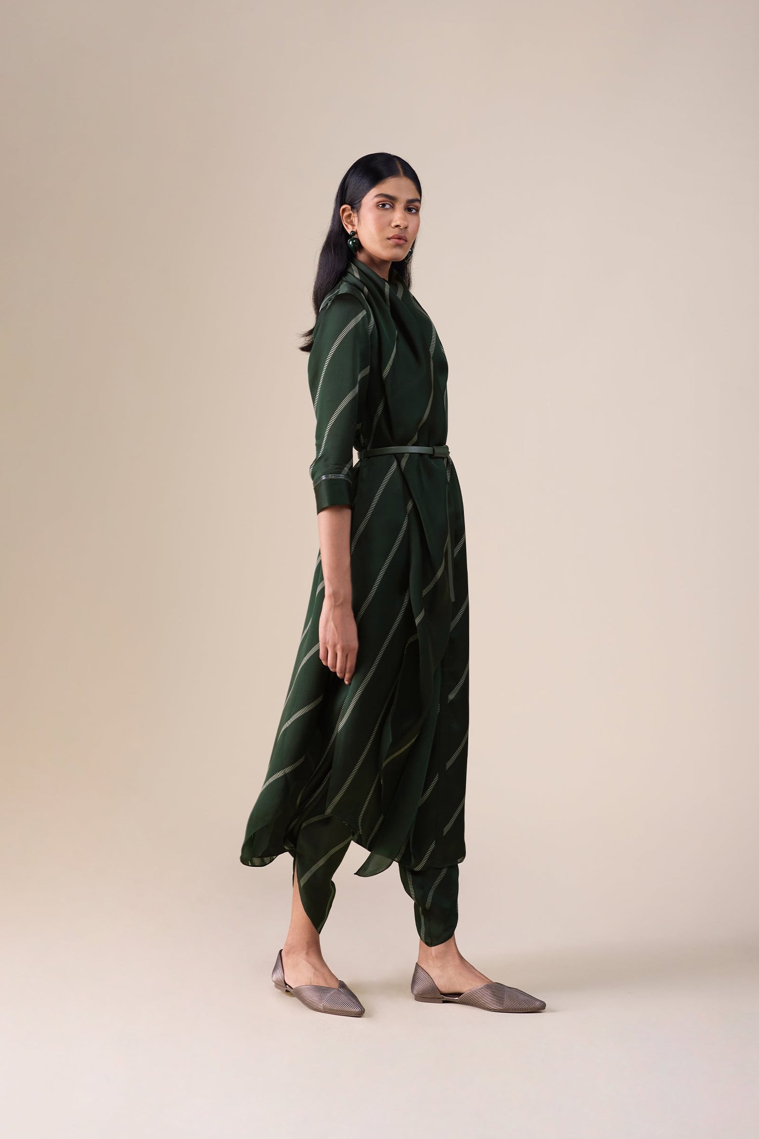   Organza Zeba Tunic Set – Green