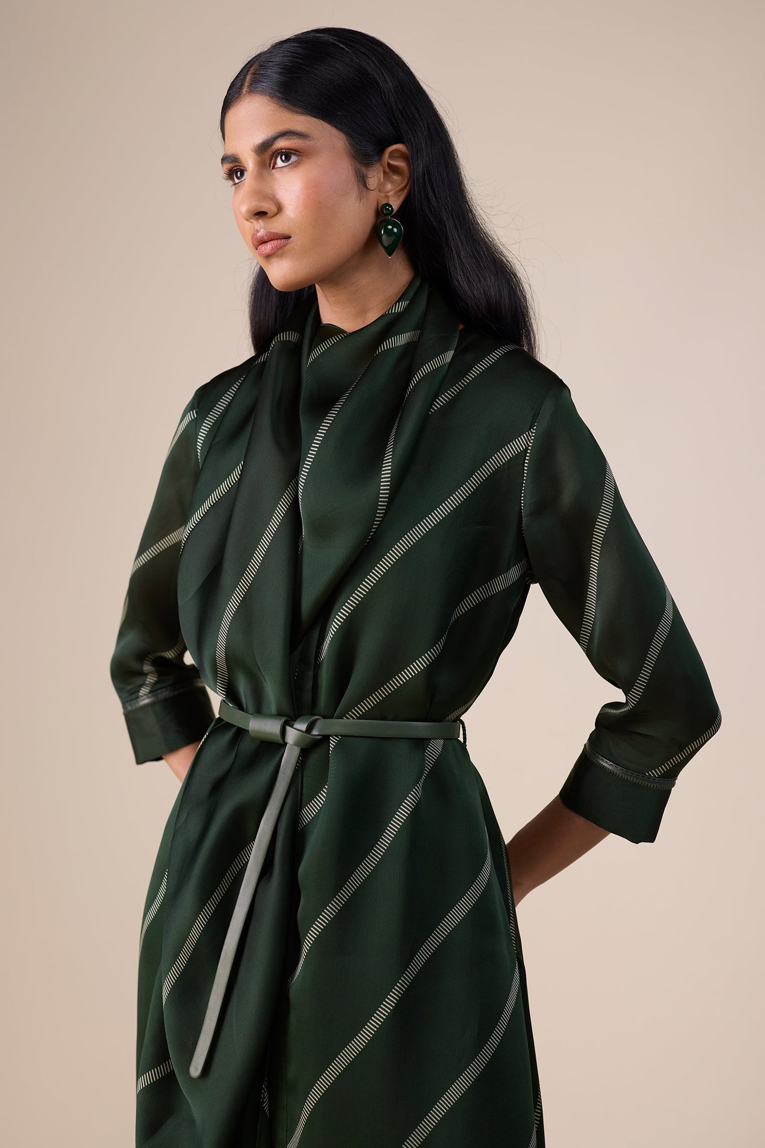   Organza Zeba Tunic Set – Green