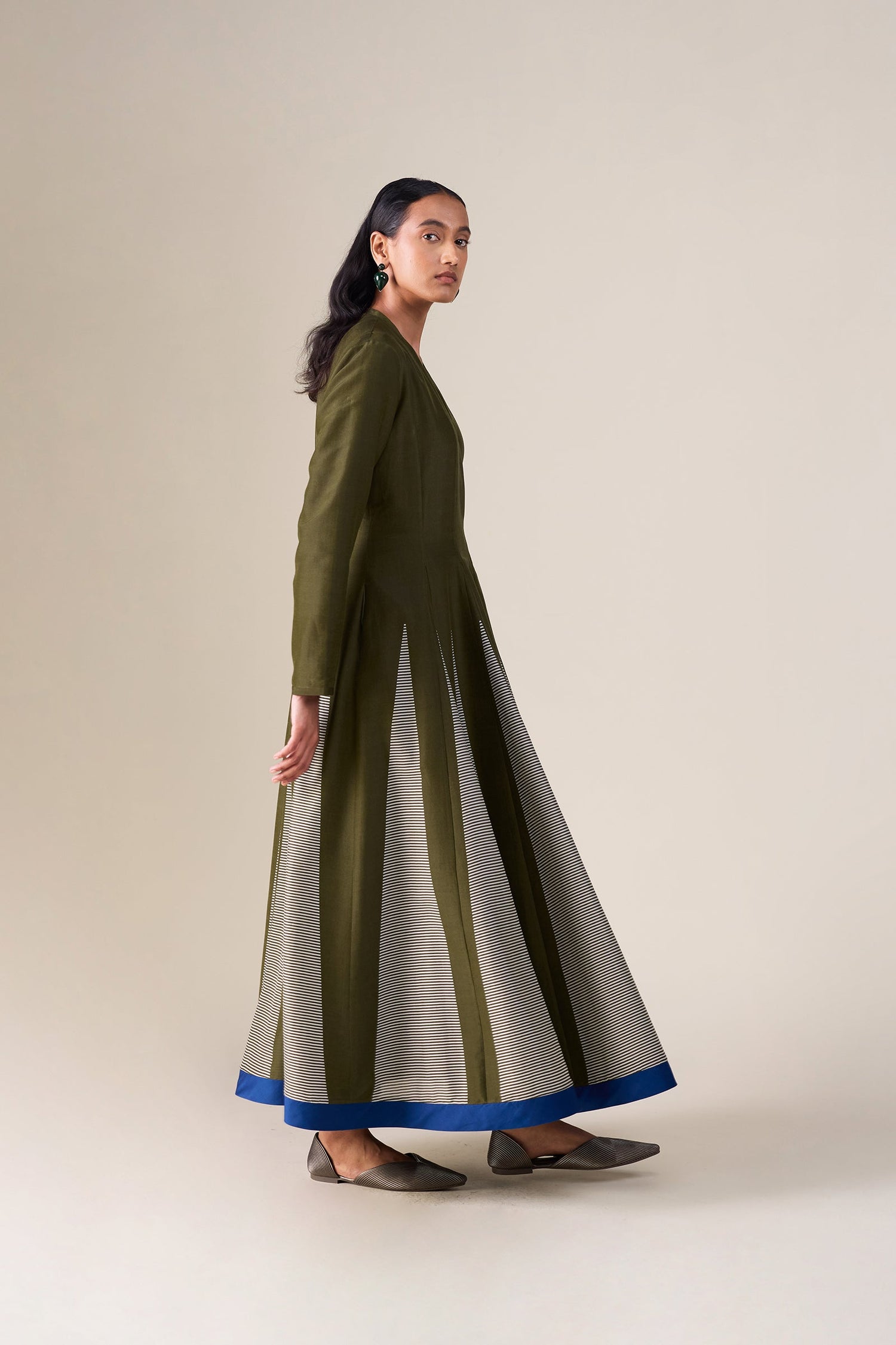  Chanderi Asma Dress – Green