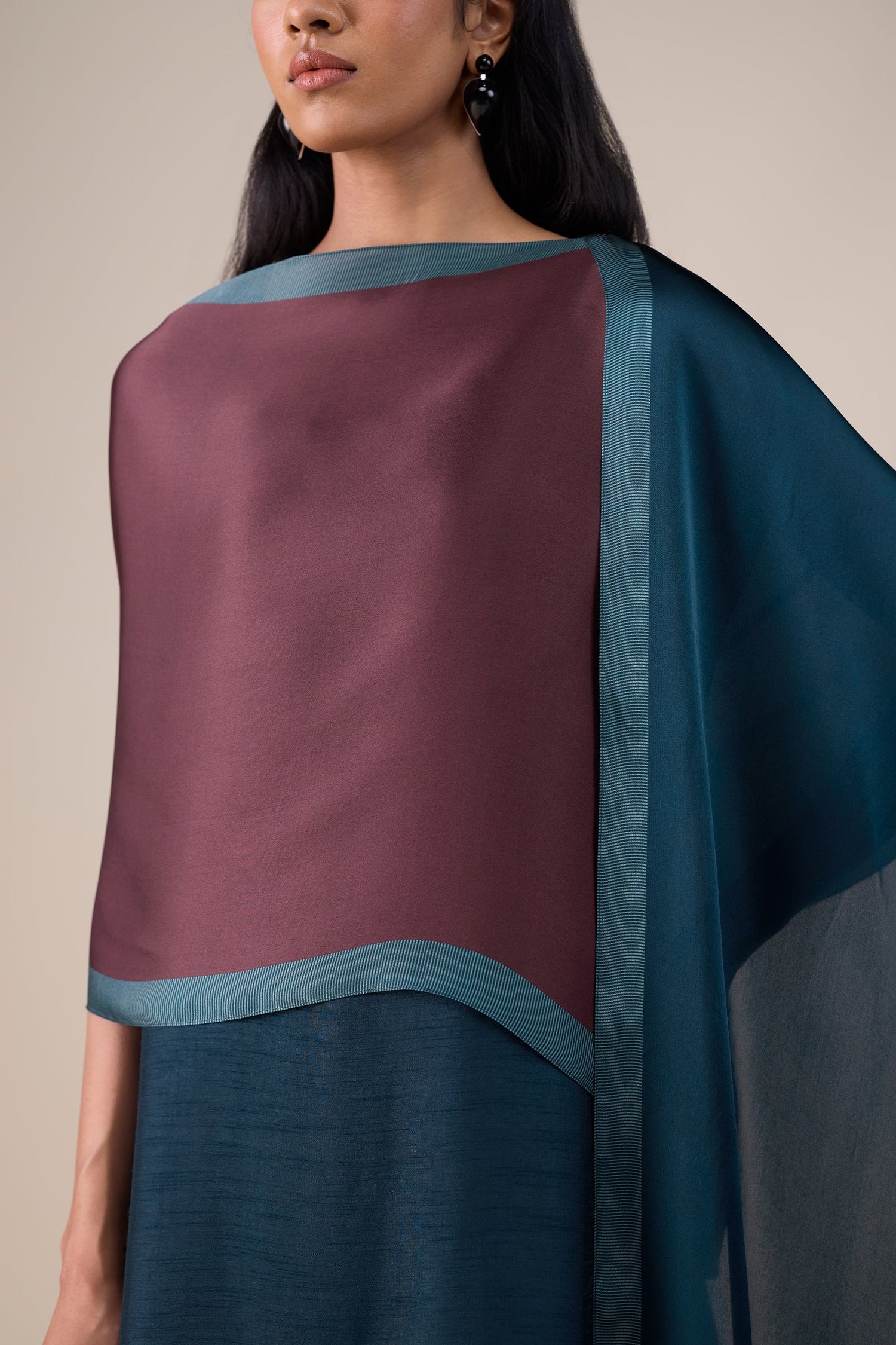  Organza Izora Scarf – Black