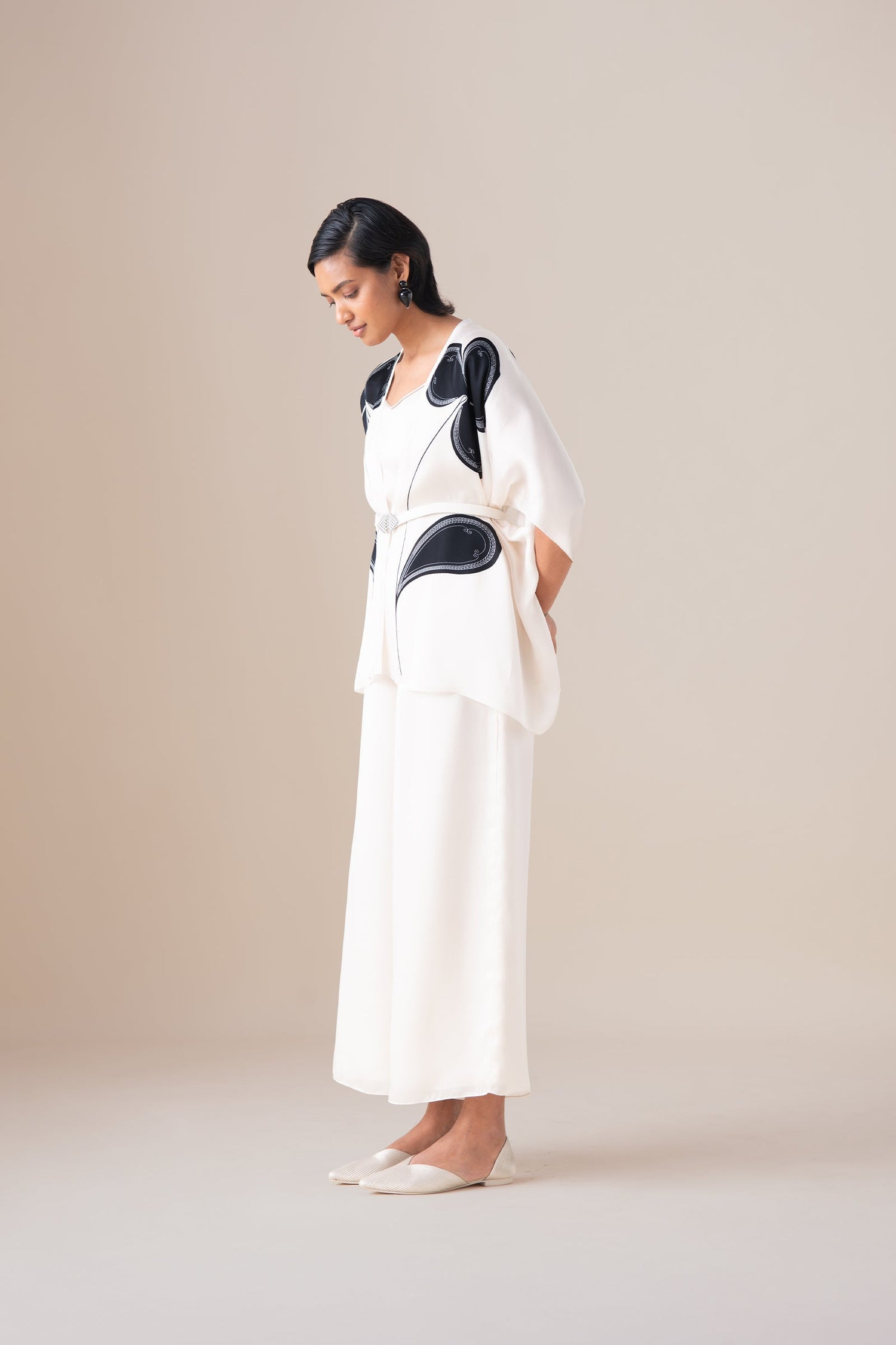  Organza Veya Cape Set – Ivory