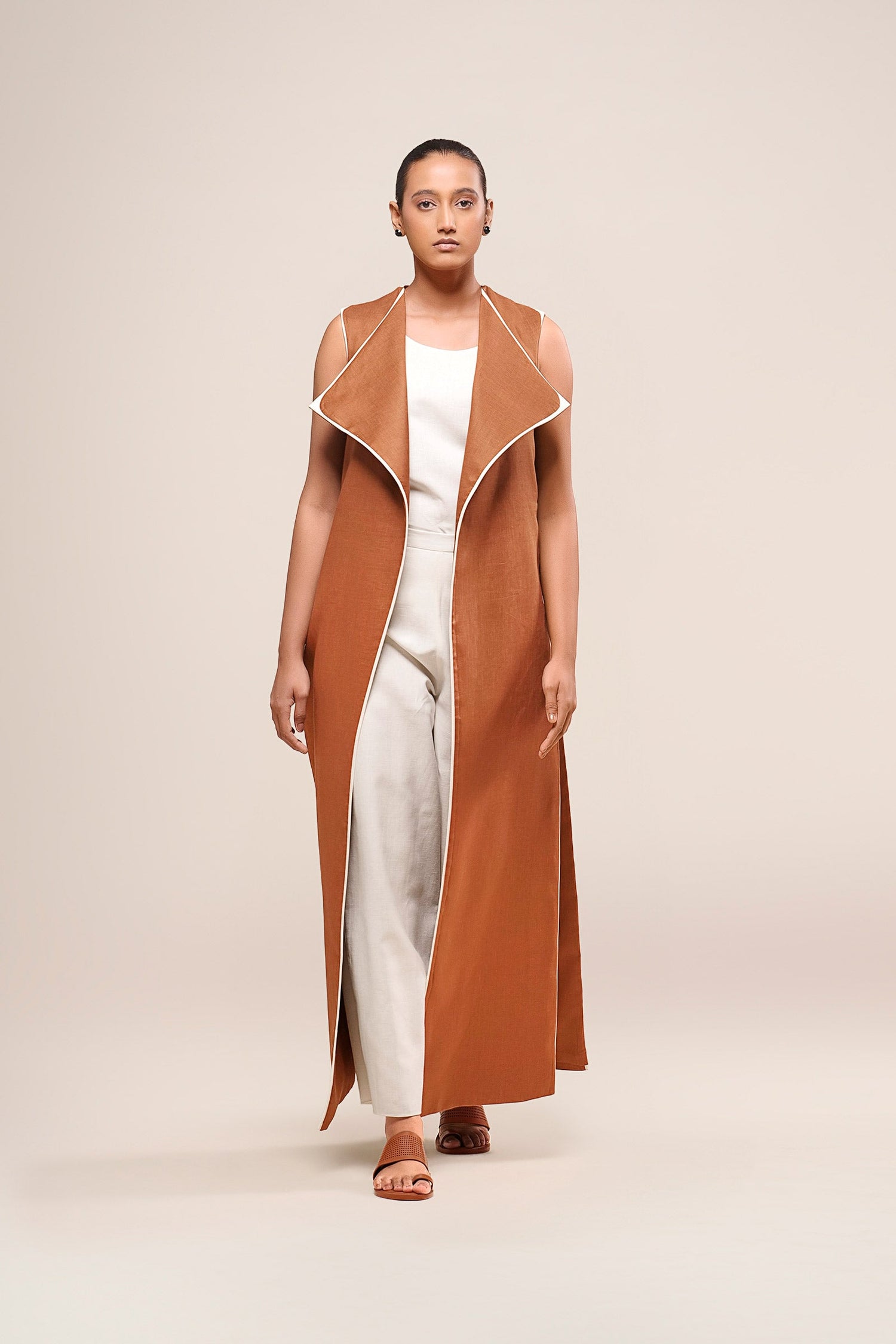  Linen Nuria Jacket – Beige