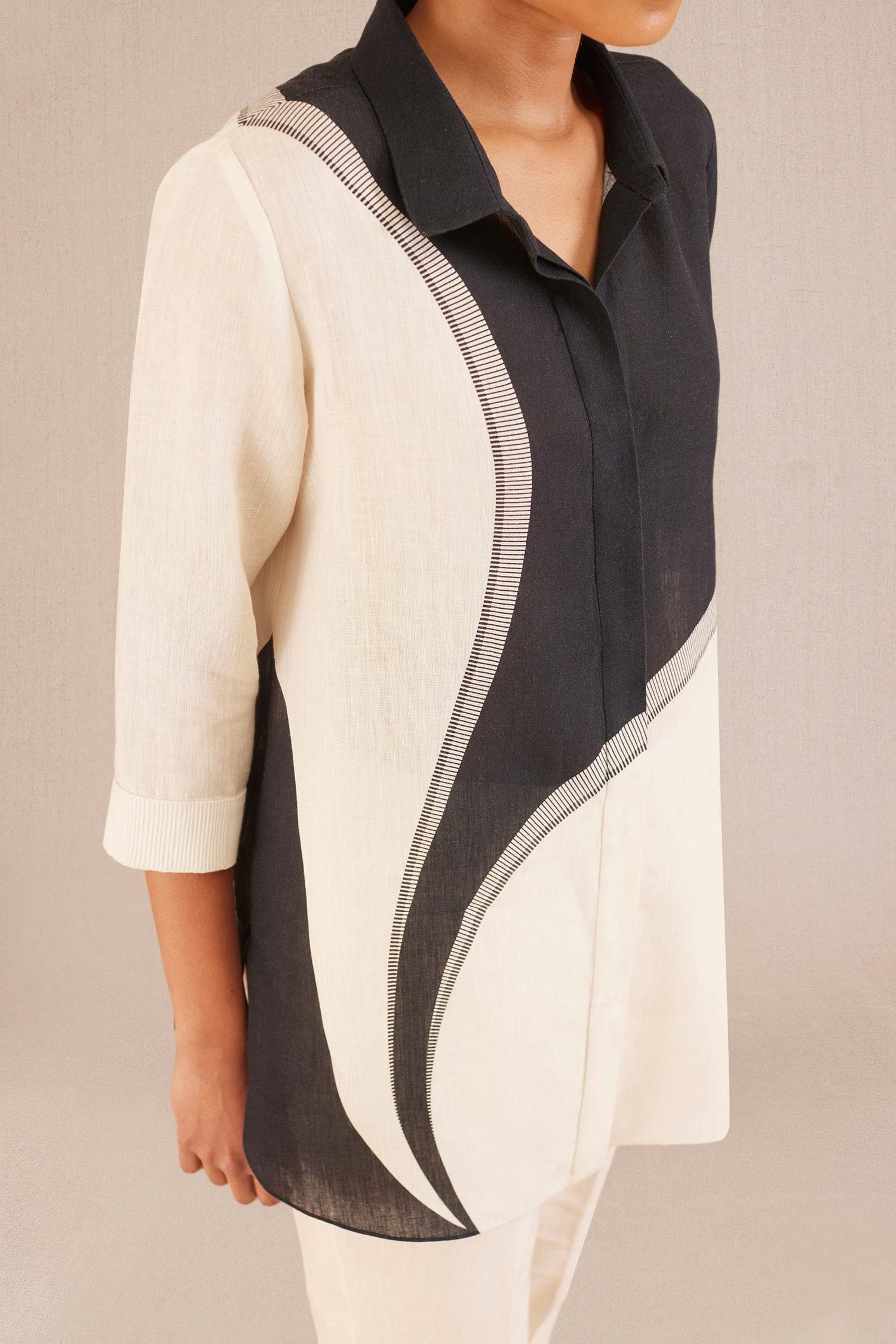  Linen Iqra Shirt – Ivory