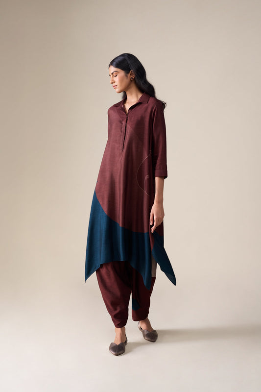 Silk Ohad Tunic Set – Red