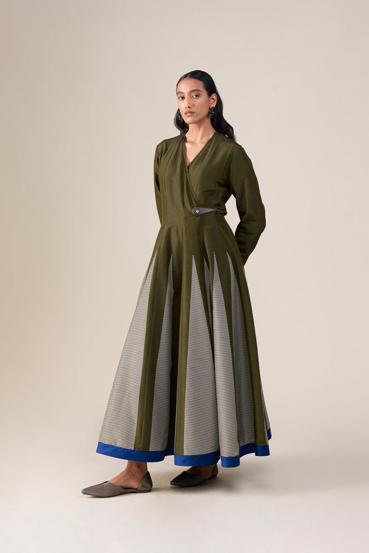 Chanderi Asma Dress – Green