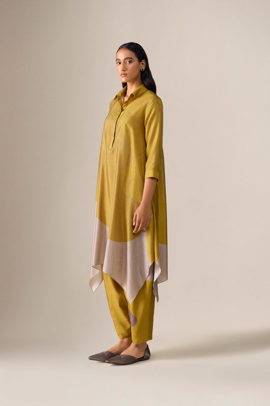 Silk Ohad Tunic Set – Yellow