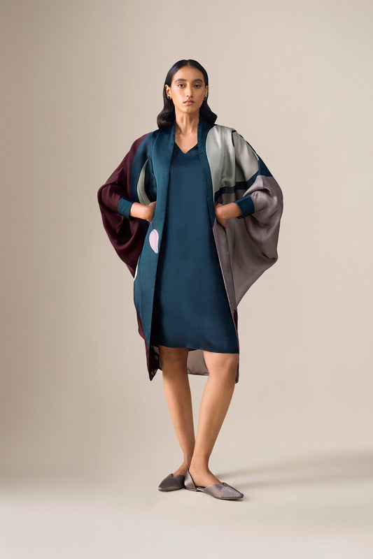 Organza Anissa Cape Set – Black