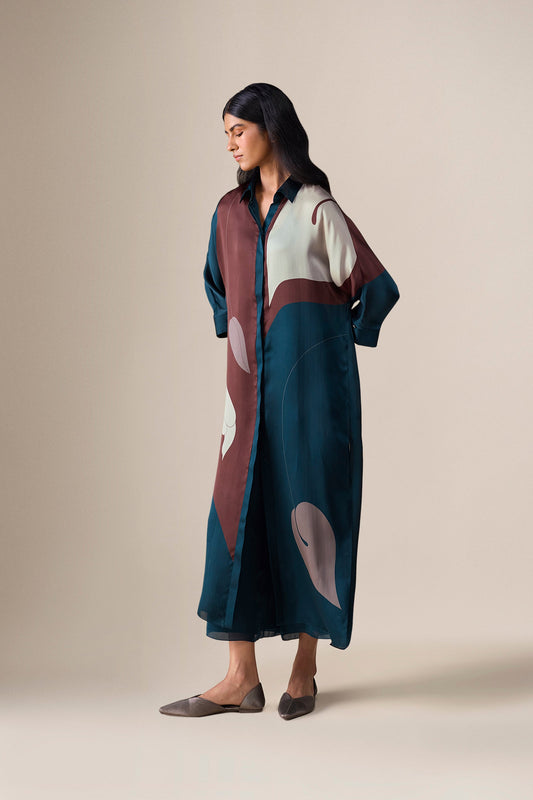 Organza Silfira Tunic Set – Black