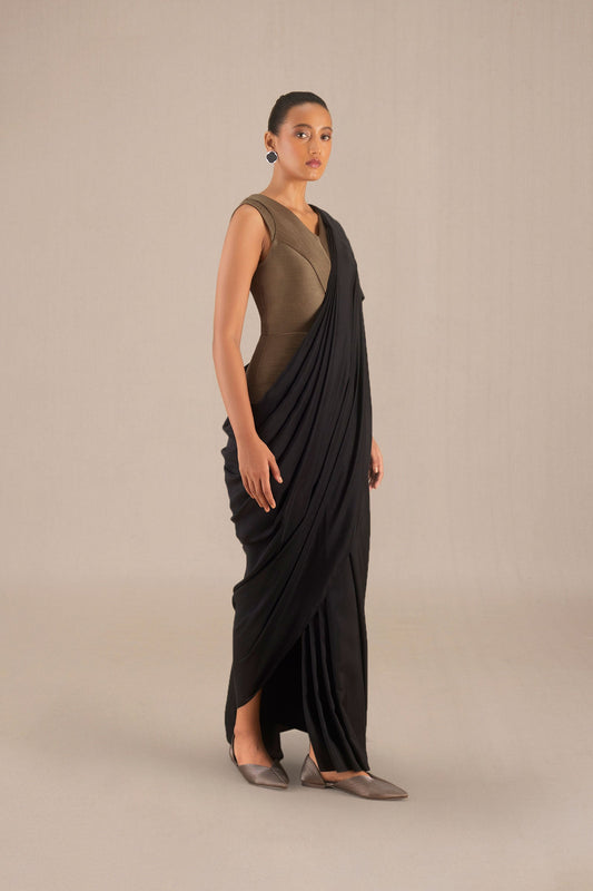 Silk Naziha Saree – Black