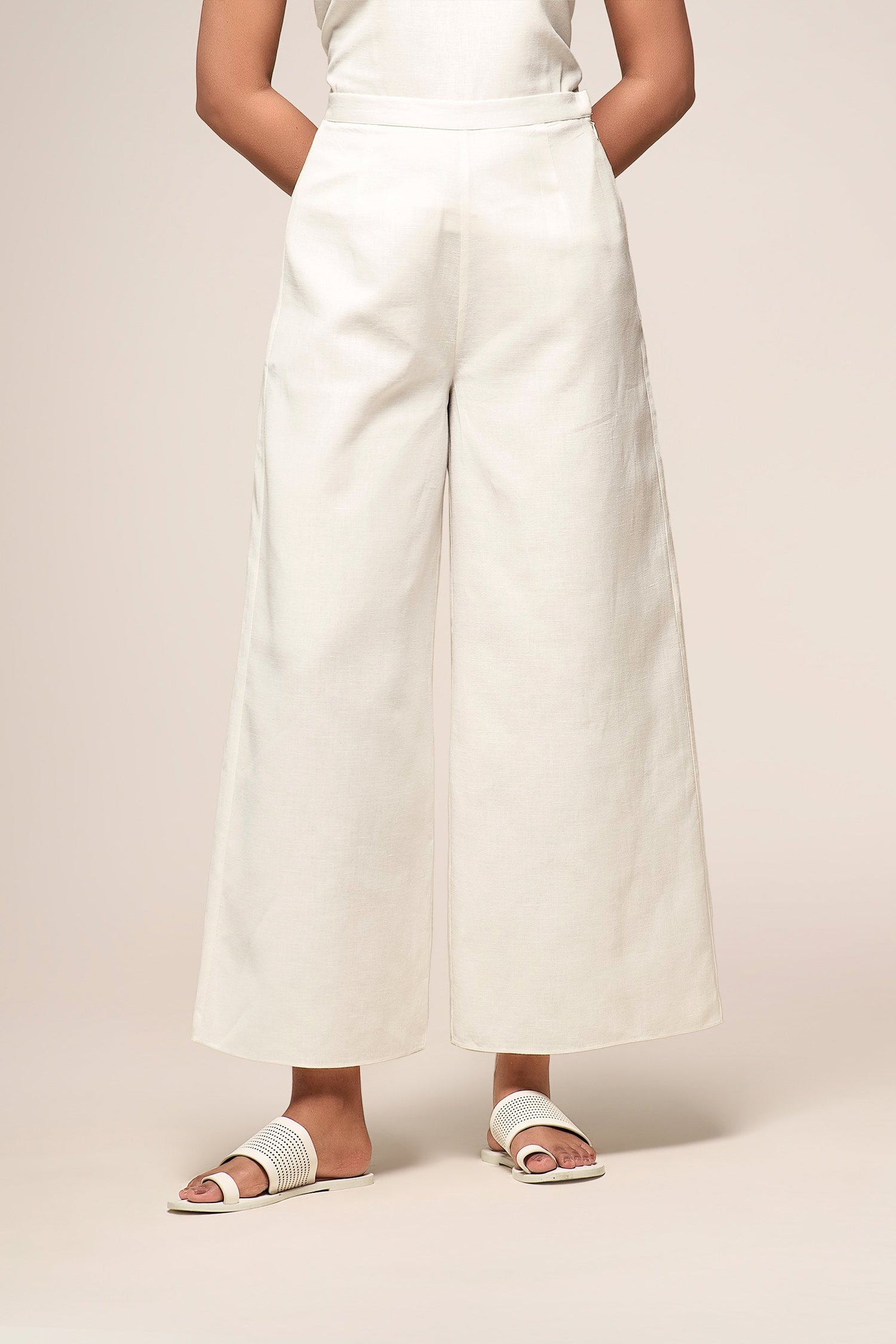  Linen Izna Pants – Ivory