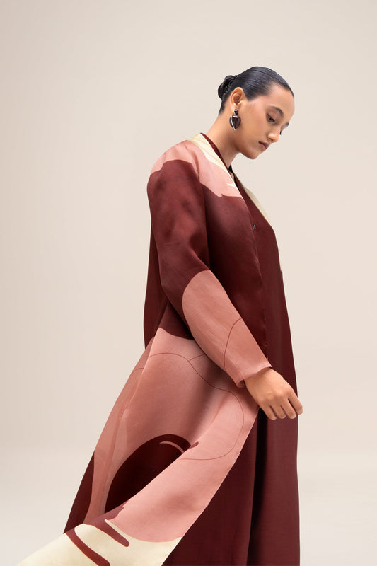 Silk Rinat Jacket Set – Red