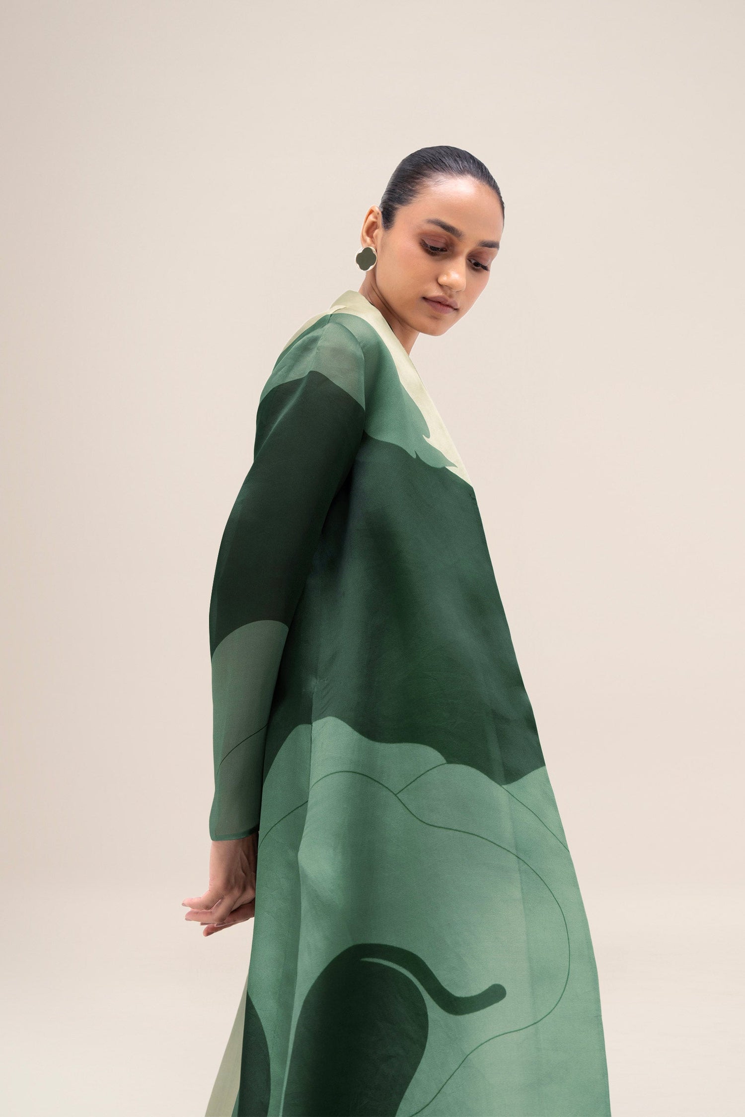  Silk Rinat Jacket Set – Green