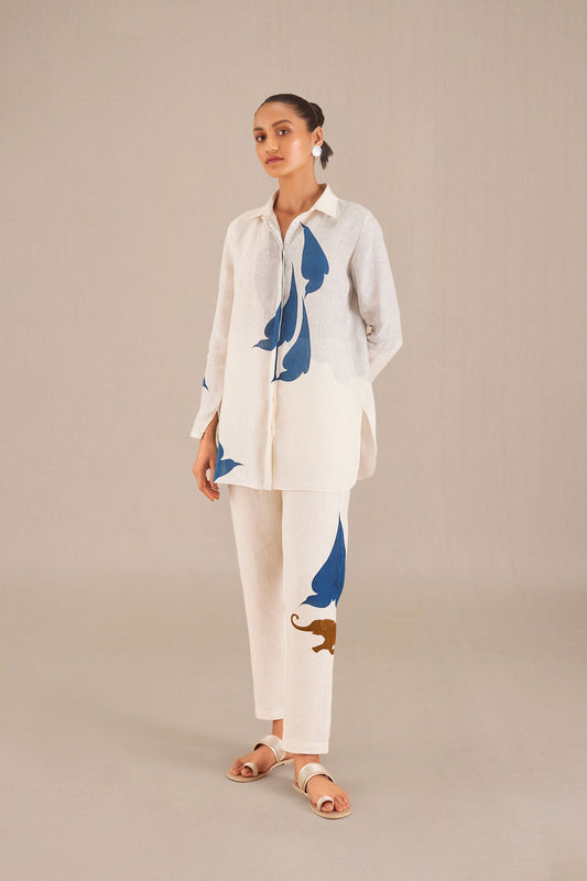 Linen Keyah Shirt Co-ord Set – Ivory