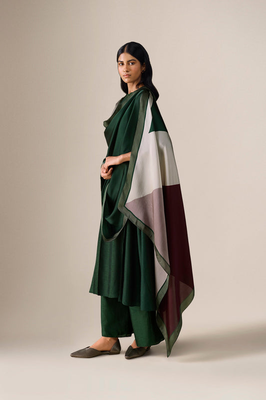 Silk Shiloh Kurta Set – Green