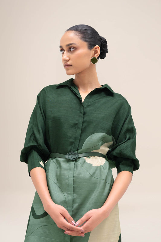 Silk Lina Dress – Green