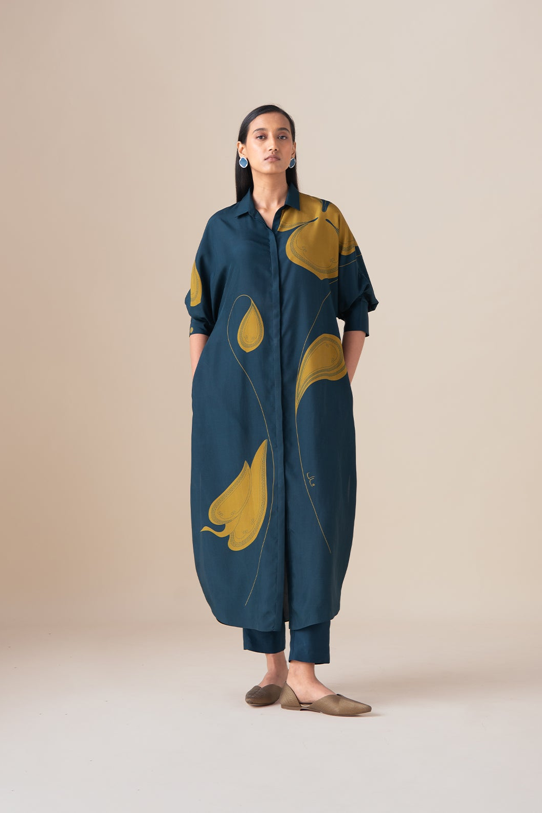  Habutai Kaia Tunic Set – Blue