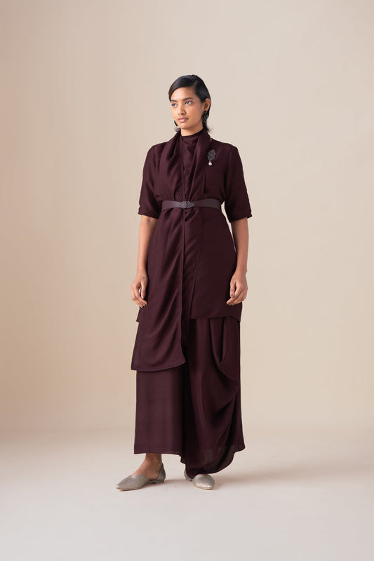 Silk Sera Tunic Set – Red