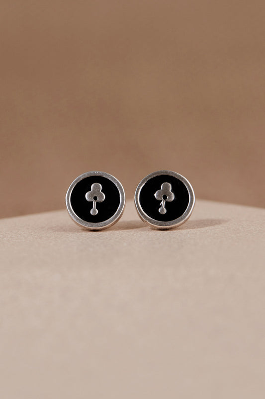 Enamel Lana Studs – Black
