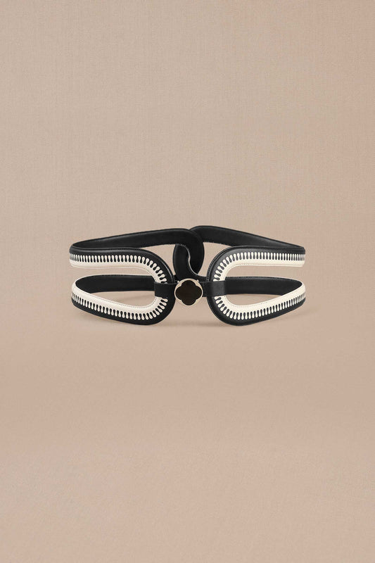 Faux Leather Iyad Belt – Black
