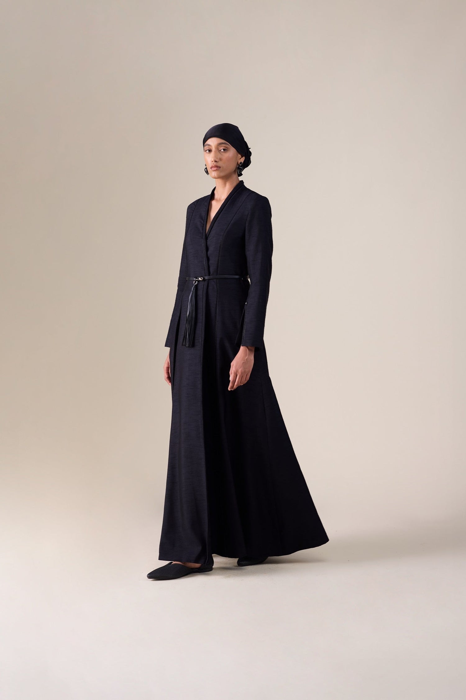   Organza Floris Scarf – Black