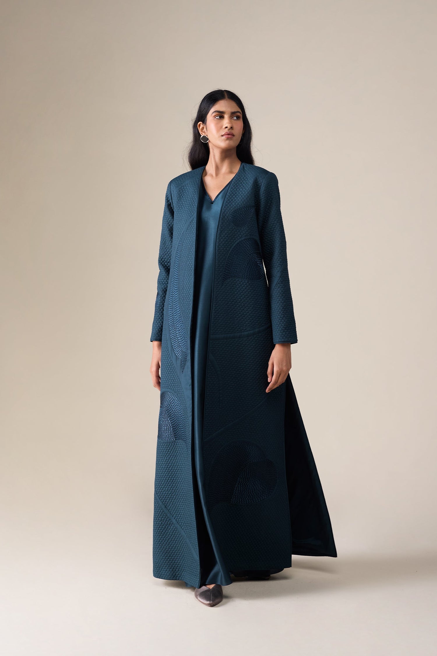  Silk Raziya Abaya Set – Black