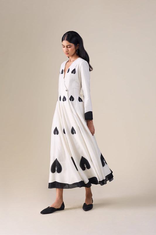 Chanderi Azah Dress – Ivory