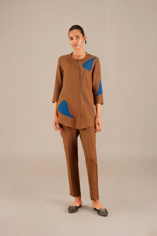 Linen Zenya Shirt Co-ord Set – Brown