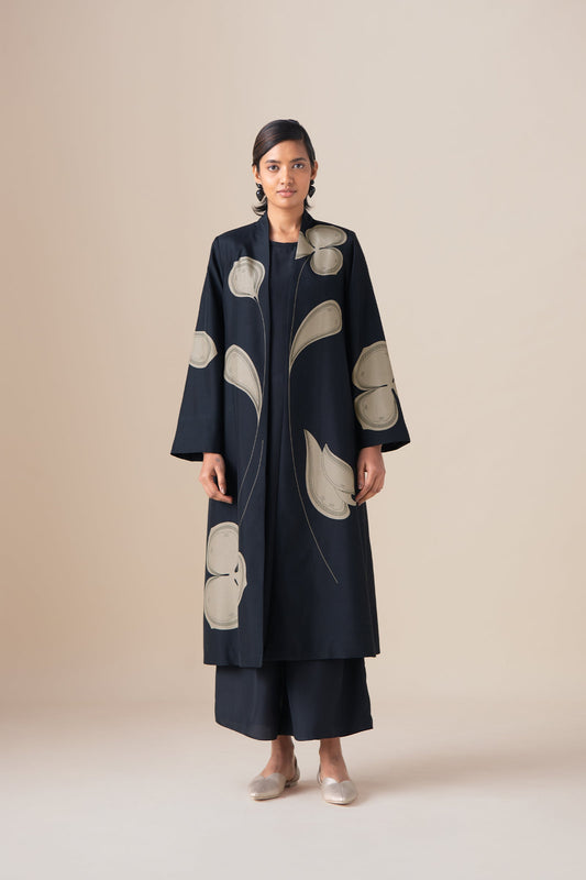 Habutai Mazira Jacket Set – Black