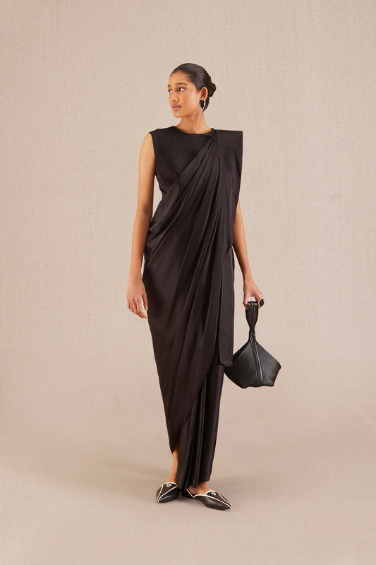Silk Ila Saree – Black