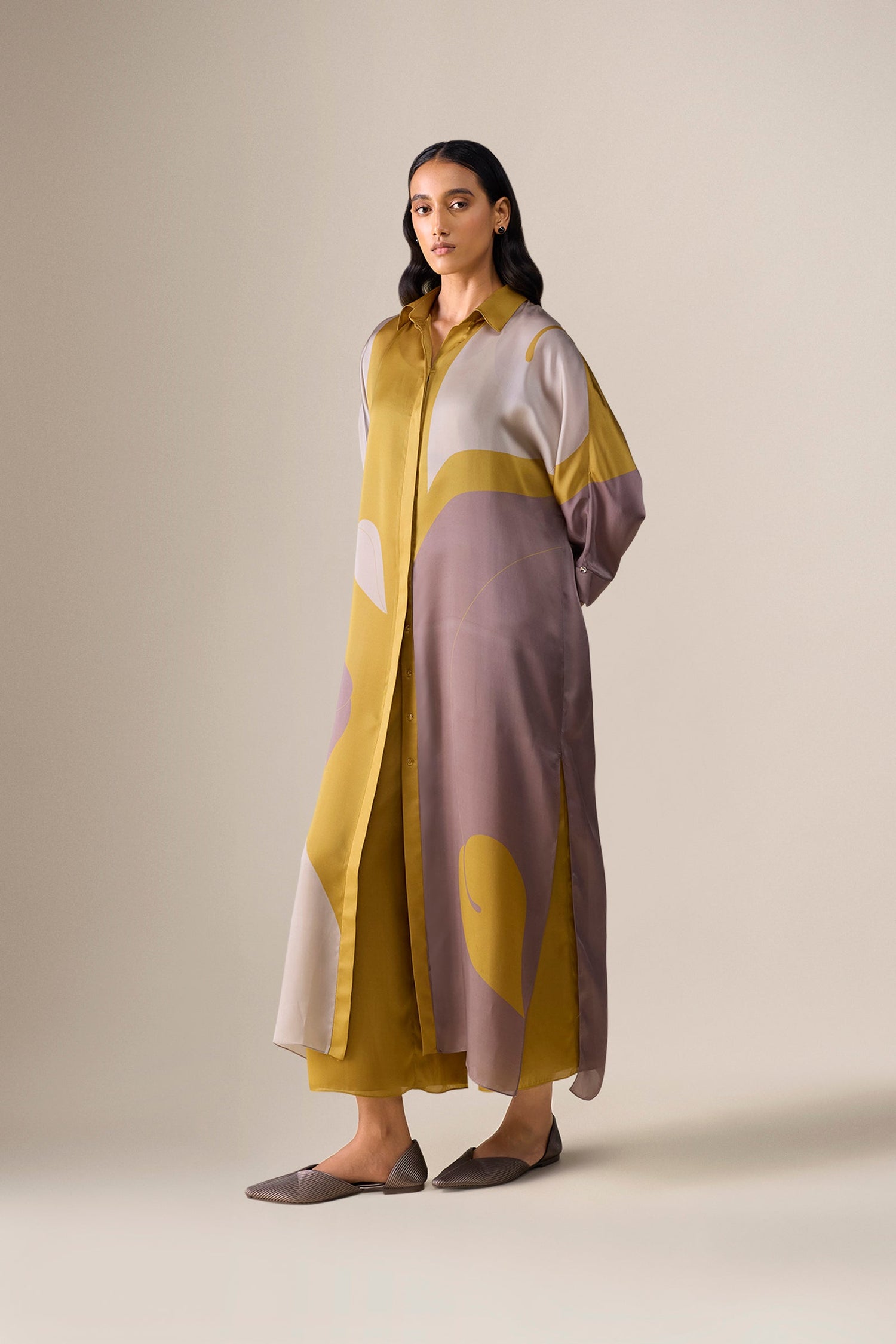  Organza Silfira Tunic Set – Yellow