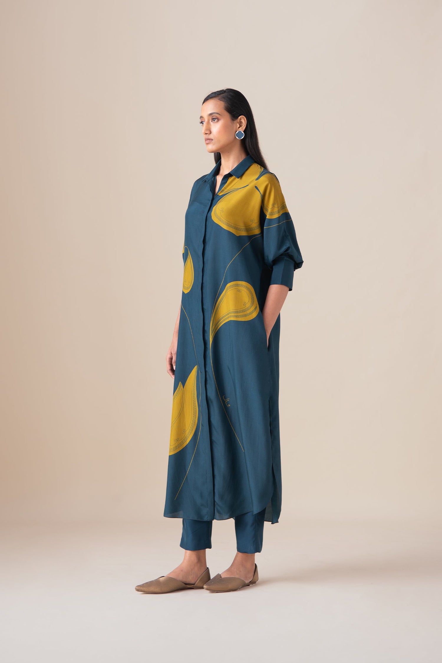  Habutai Kaia Tunic Set – Blue