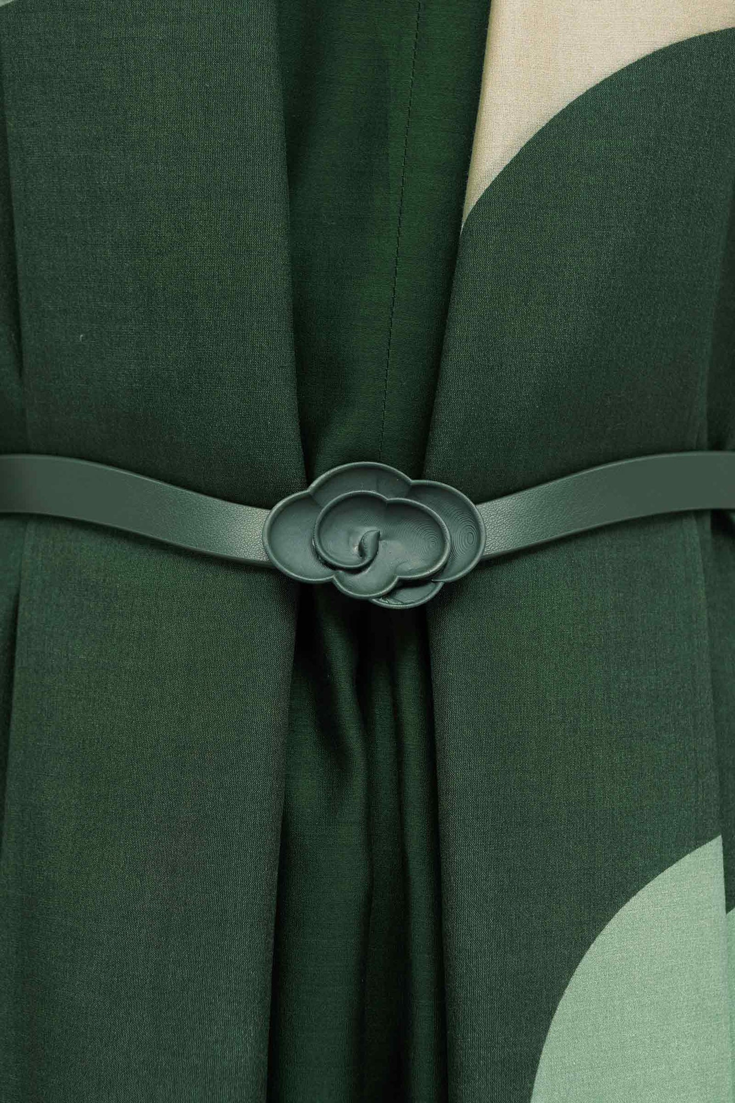  Chanderi Ghubar Abaya Set – Green