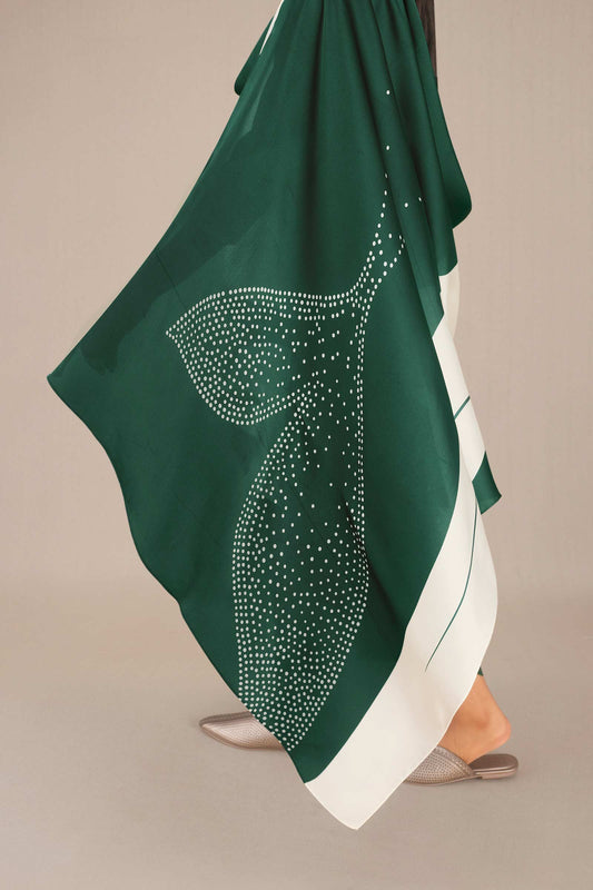 Chanderi Azmi Kurta set – Green