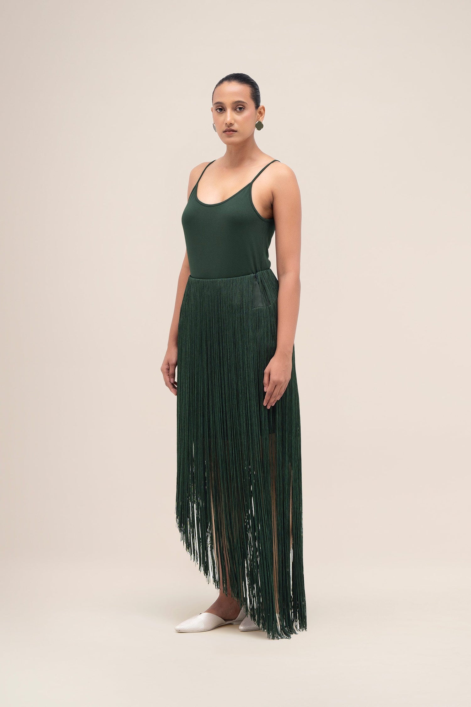  Cupro Hania Skirt – Green