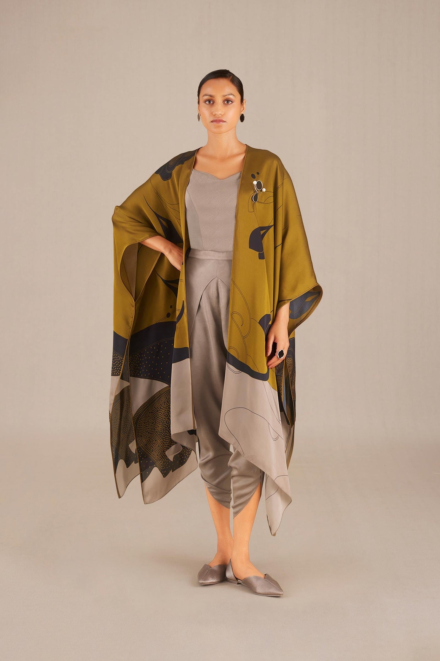 Asfa Cape Set - Camel 