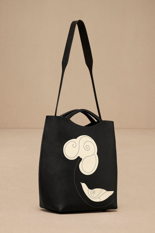Faux Lether Dilmeet Tote Bag – Black