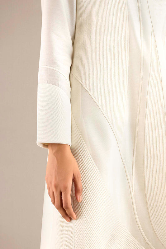 Chanderi Afza Jacket Set – Ivory