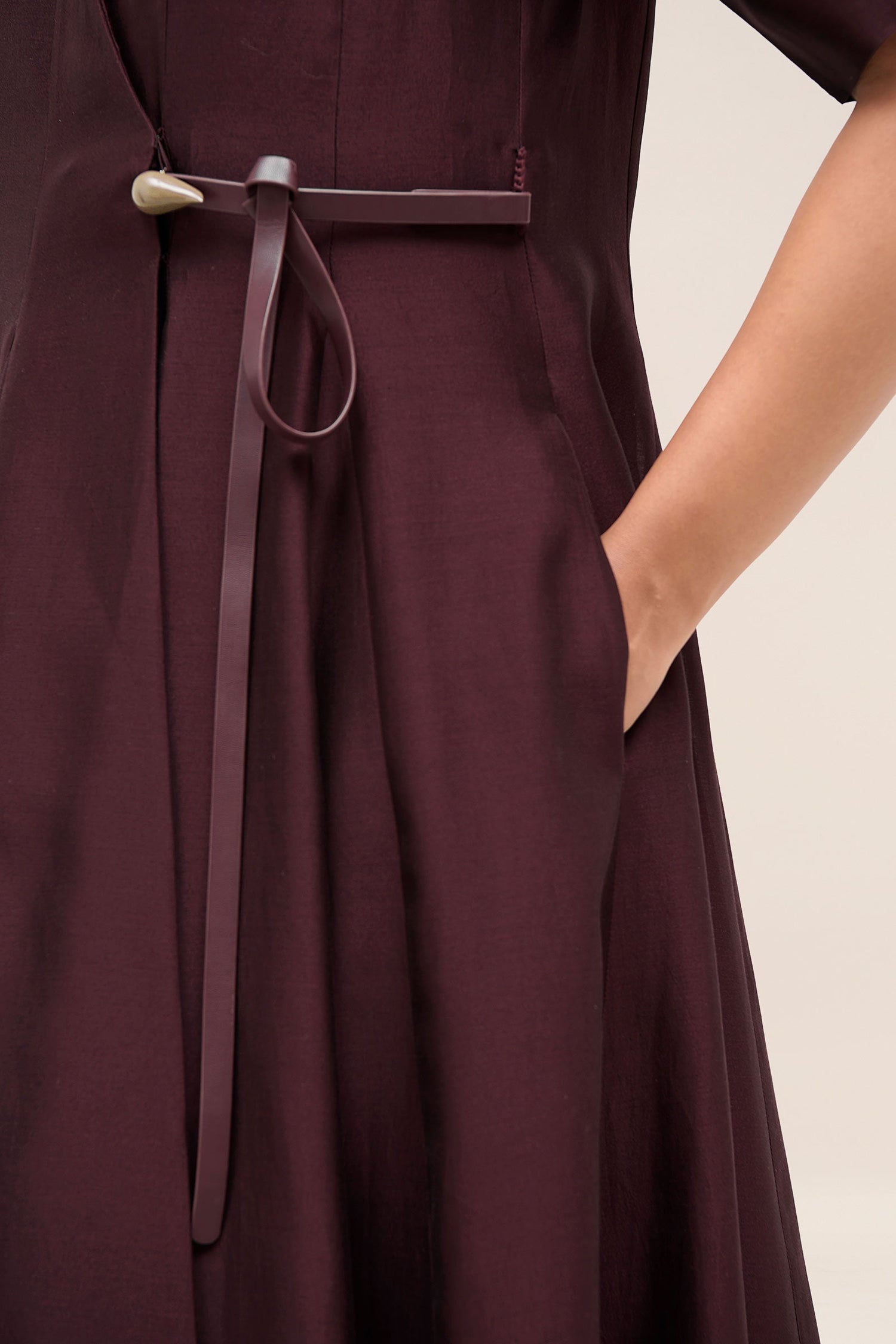  Chanderi Lara Dress – Red