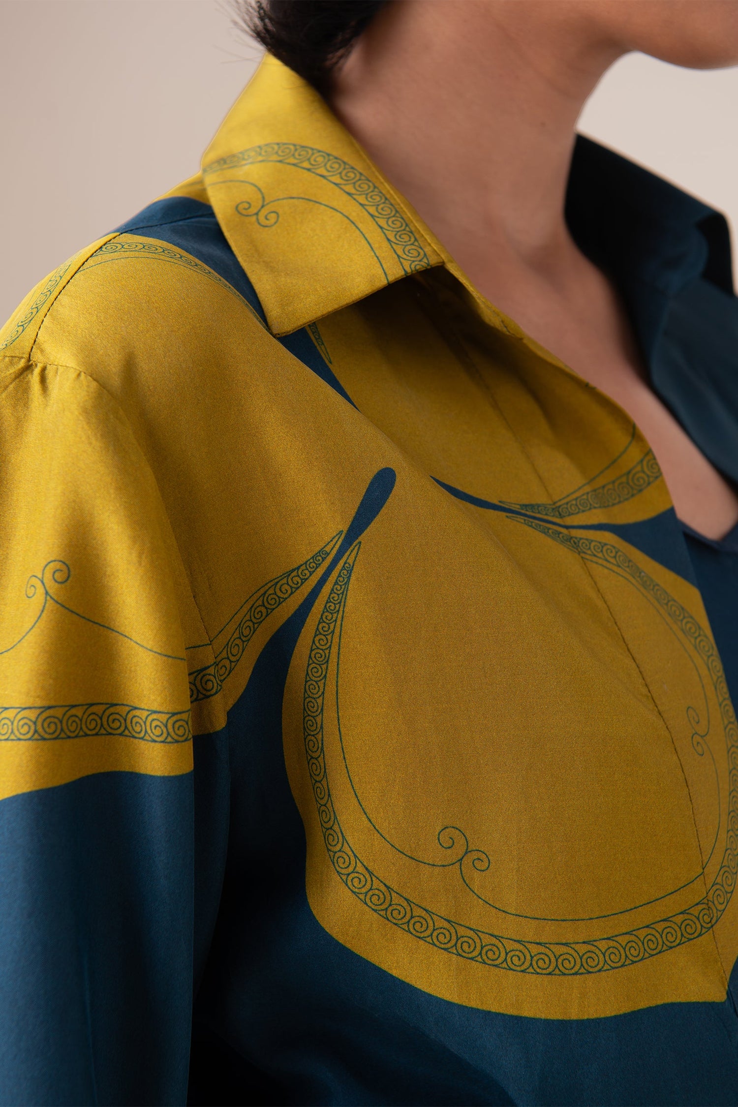  Habutai Arin Shirt – Blue