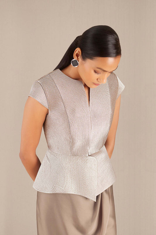 Silk Esme Jacket Set – Metallics