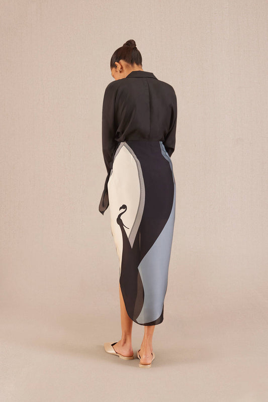 Silk Nasreen Co-ord Set – Black