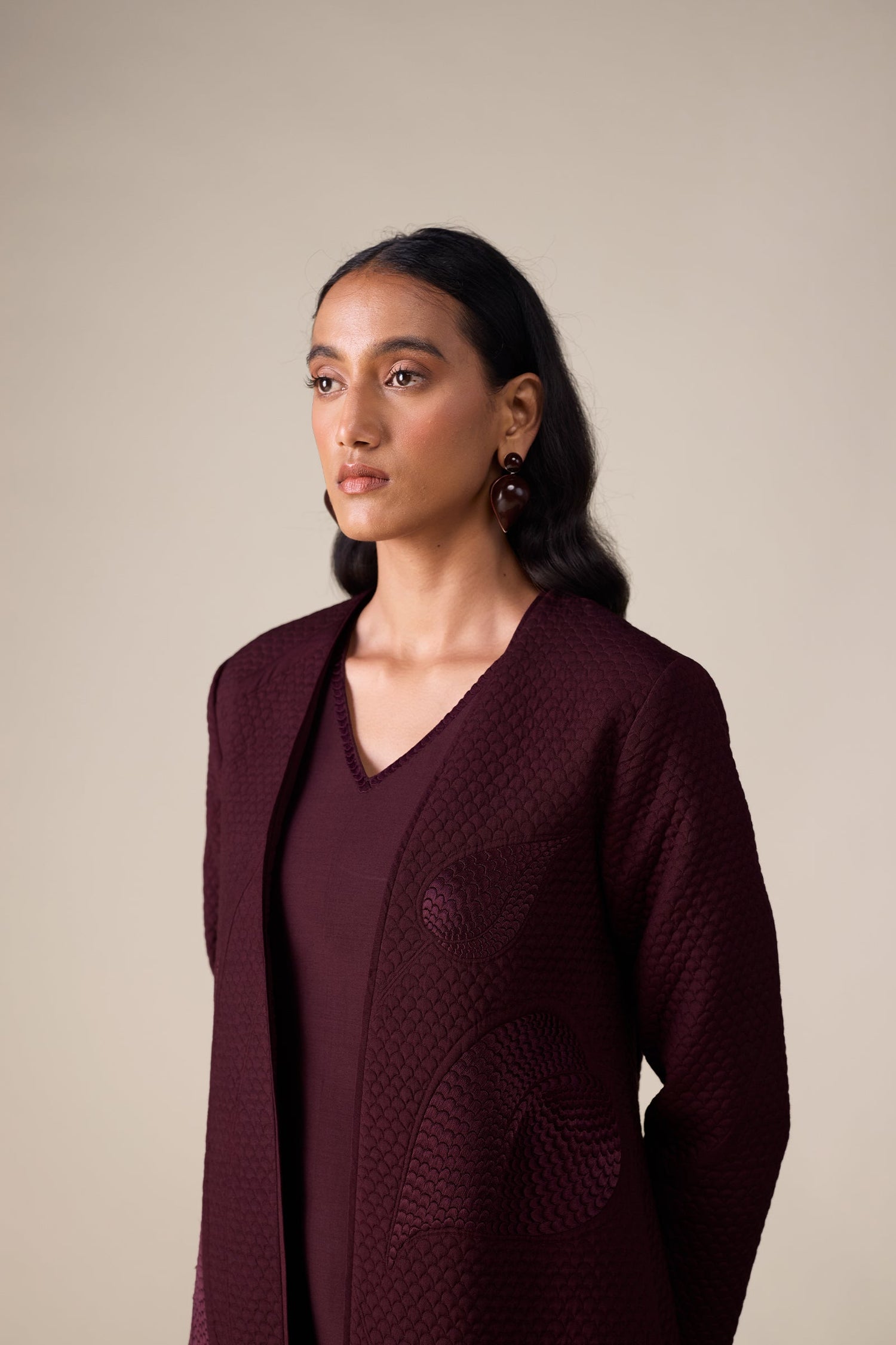  Silk Raziya Abaya Set – Red