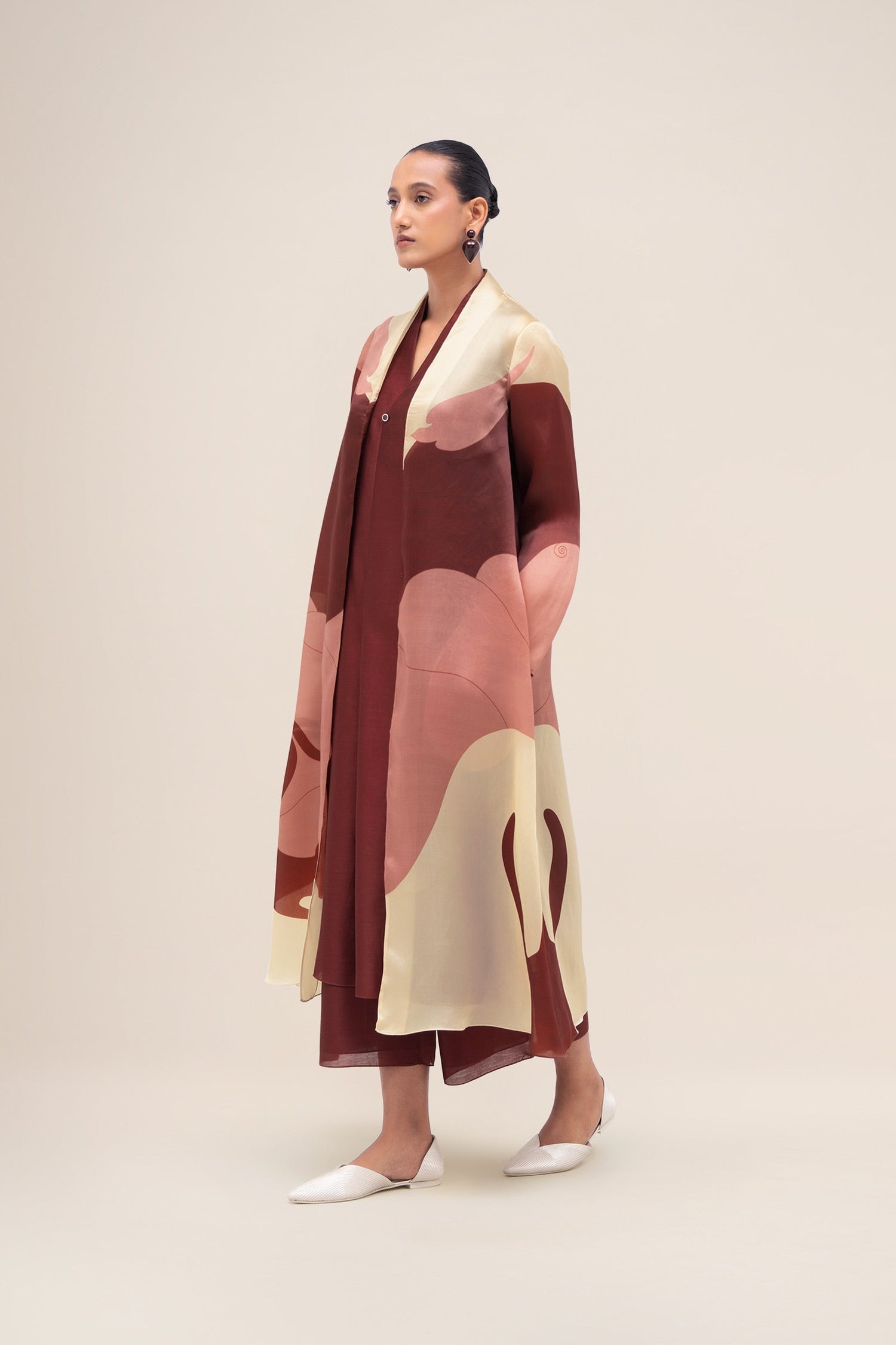  Silk Rinat Jacket Set – Red