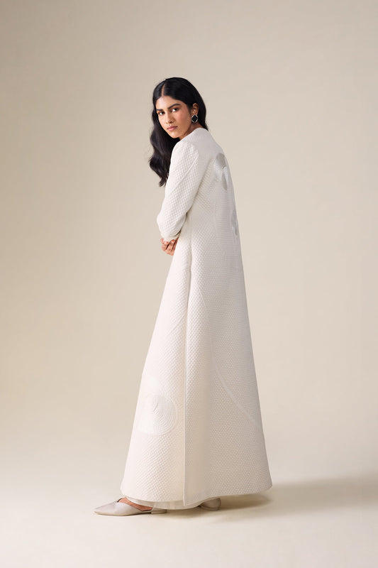 Silk Raziya Abaya Set – Ivory