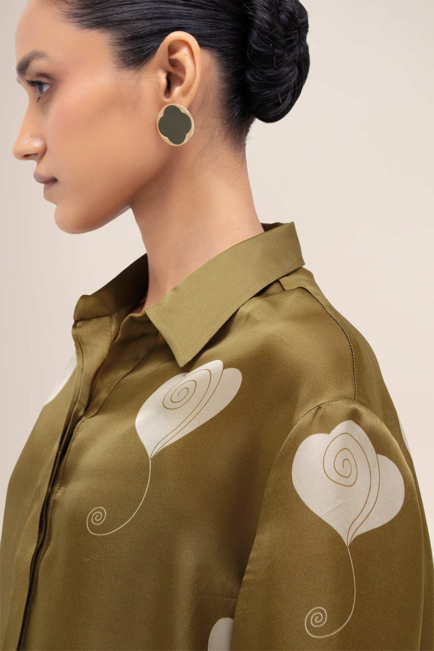  Organza Shirin Shirt – Green