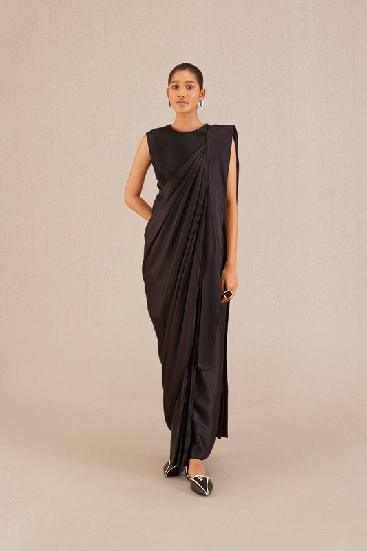 Silk Ila Saree – Black