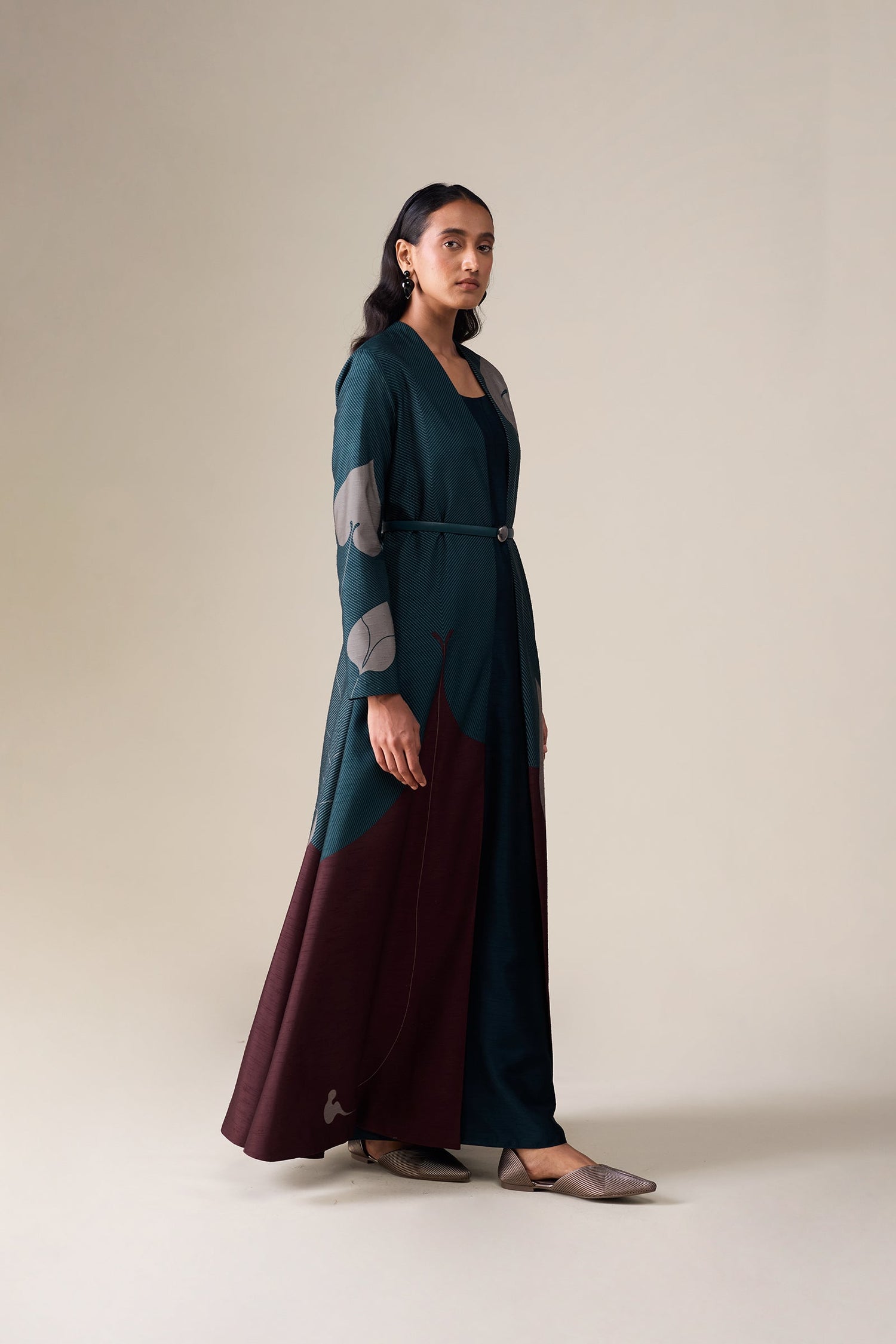  Silk Syna Abaya Set – Black