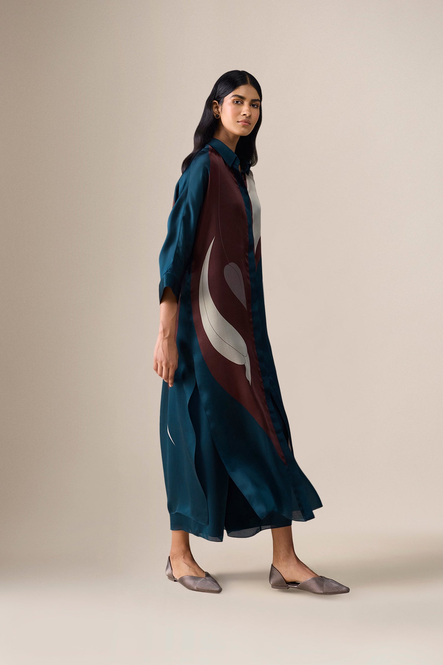  Organza Silfira Tunic Set – Black