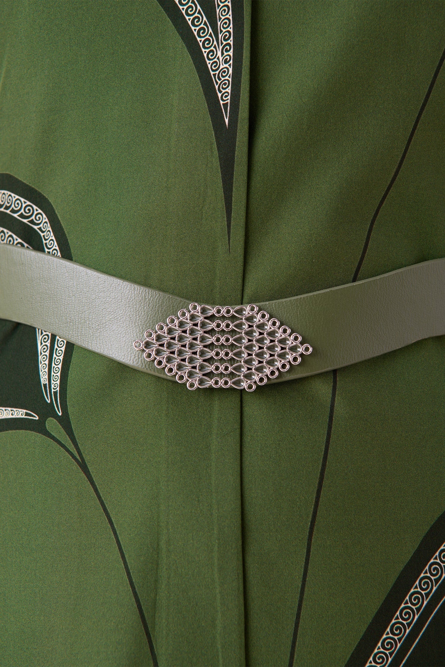  Habutai Saeeda Abaya Set – Green